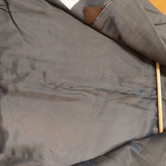 PETER MILLAR 100% wool blazer sports coat grey 2 button office 46 s formal prof - Picture 8 of 12
